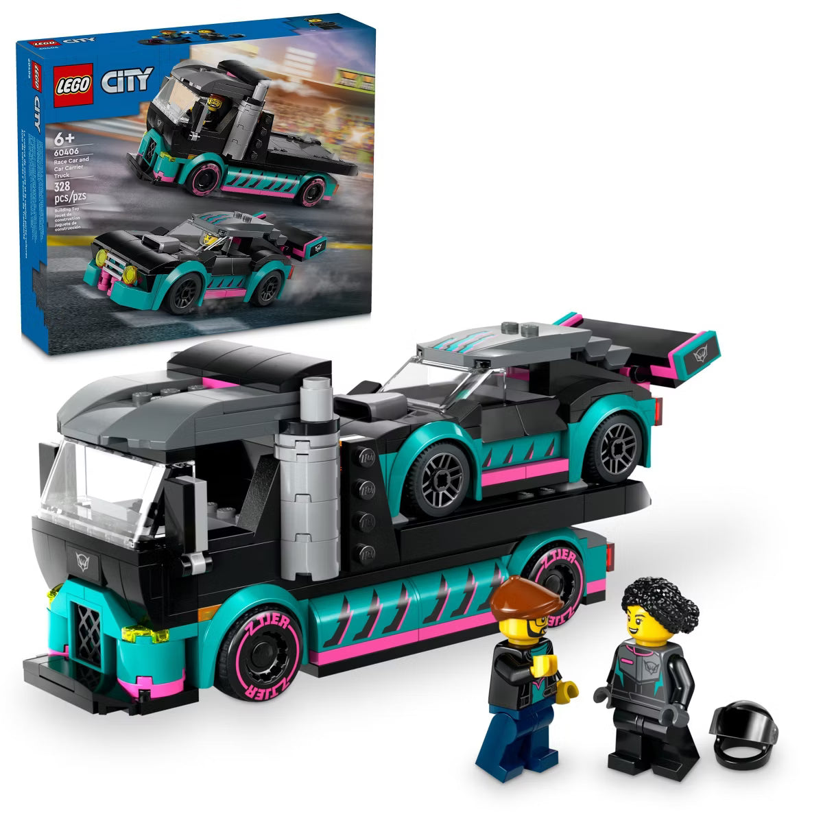 PRE-OWNED LEGO® Race Car & Car Carrier Truck - 60406