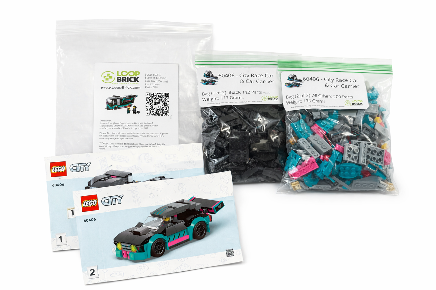LEGO® Race Car & Car Carrier Truck - 60406
