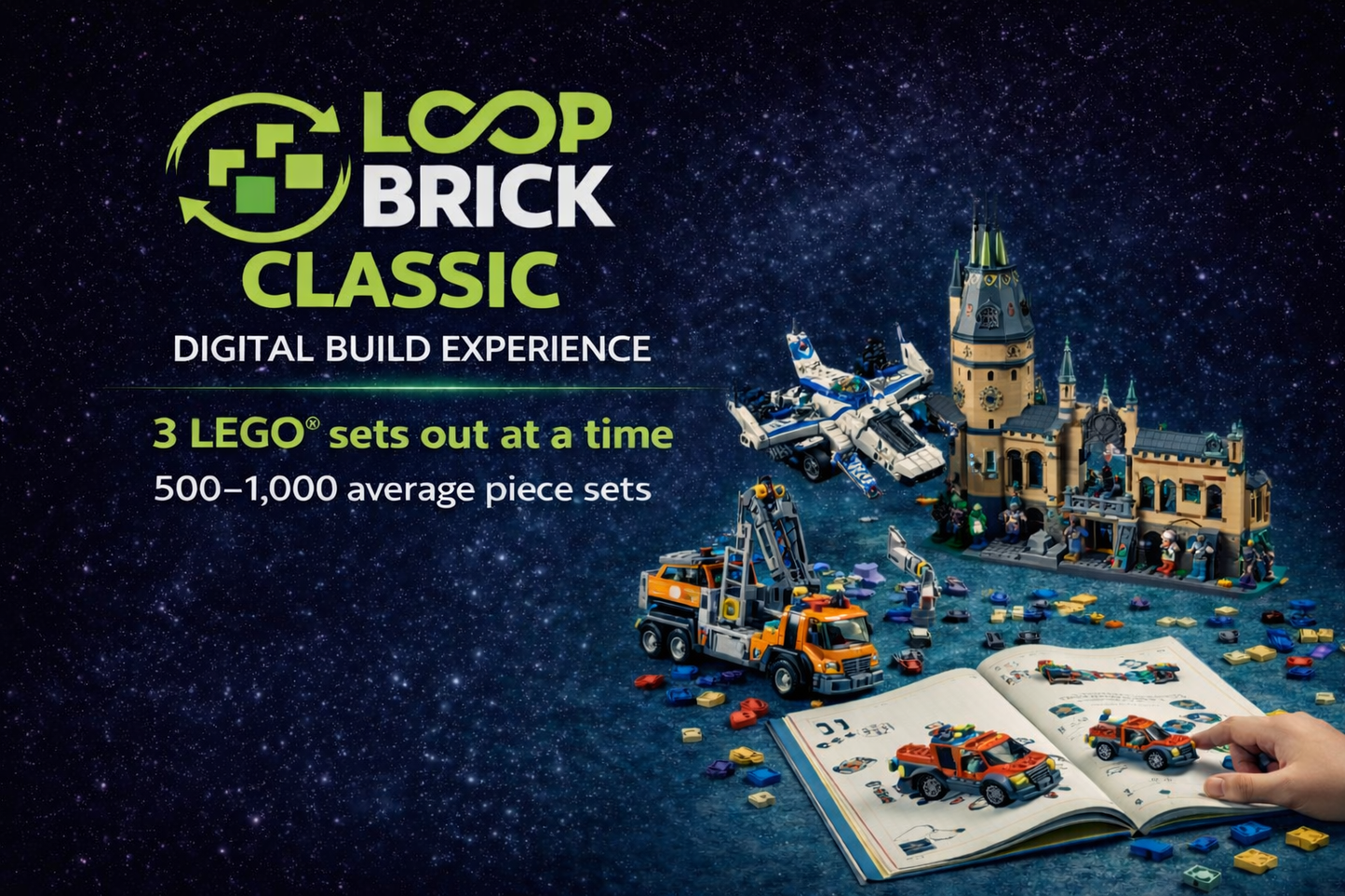 Monthly Classic Loop – Digital Experience Includes 3 LEGO® sets out per month
