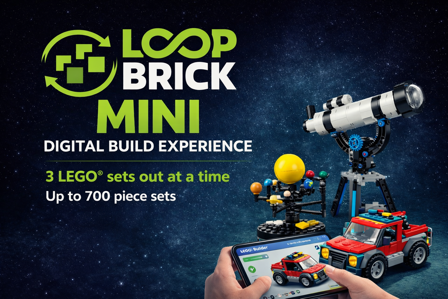 Mini Loop – Digital Experience Includes 3 LEGO® sets out per month