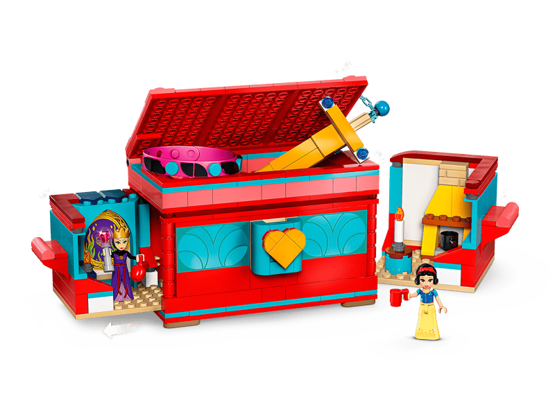Lego Rental Toy chest with characters and accessories on a transparent background